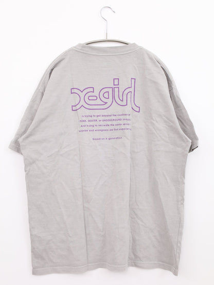 X-GIRL/エックスガール/Tシャツ/カットソー/トップス/グレー/M