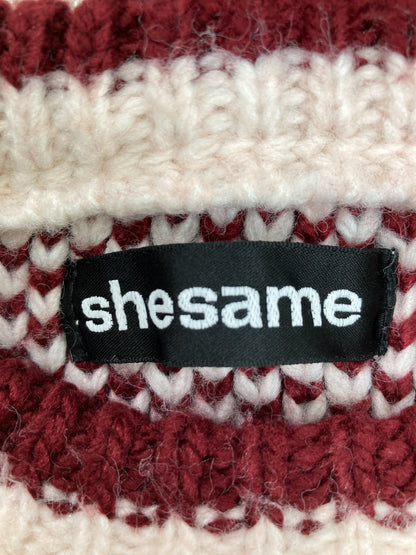 shesame/シーセム/ニット/セーター/トップス/ピンク/L