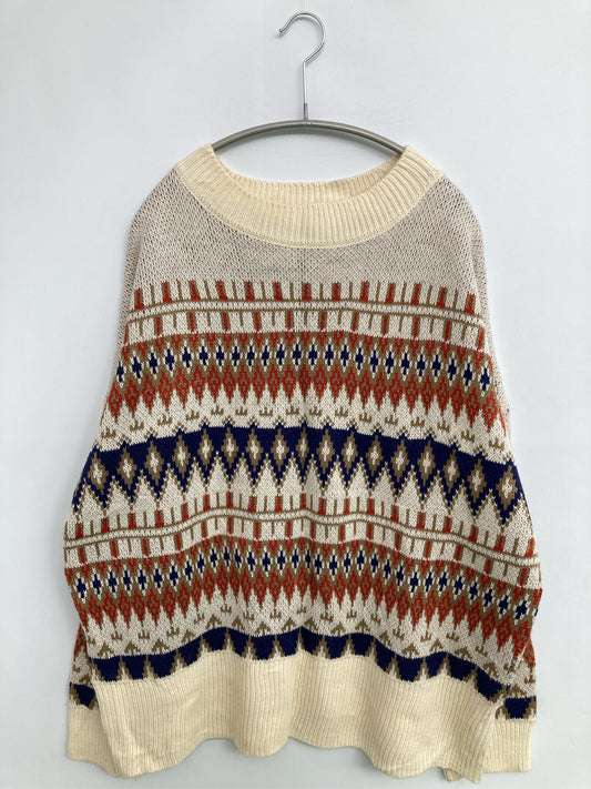 ニット/セーター/トップス/ホワイト/X-Large