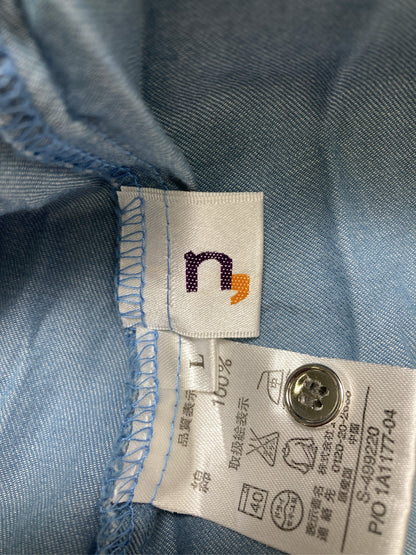 n,/エヌコンマ/シャツワンピース/ワンピース/ドレス/ブルー/L