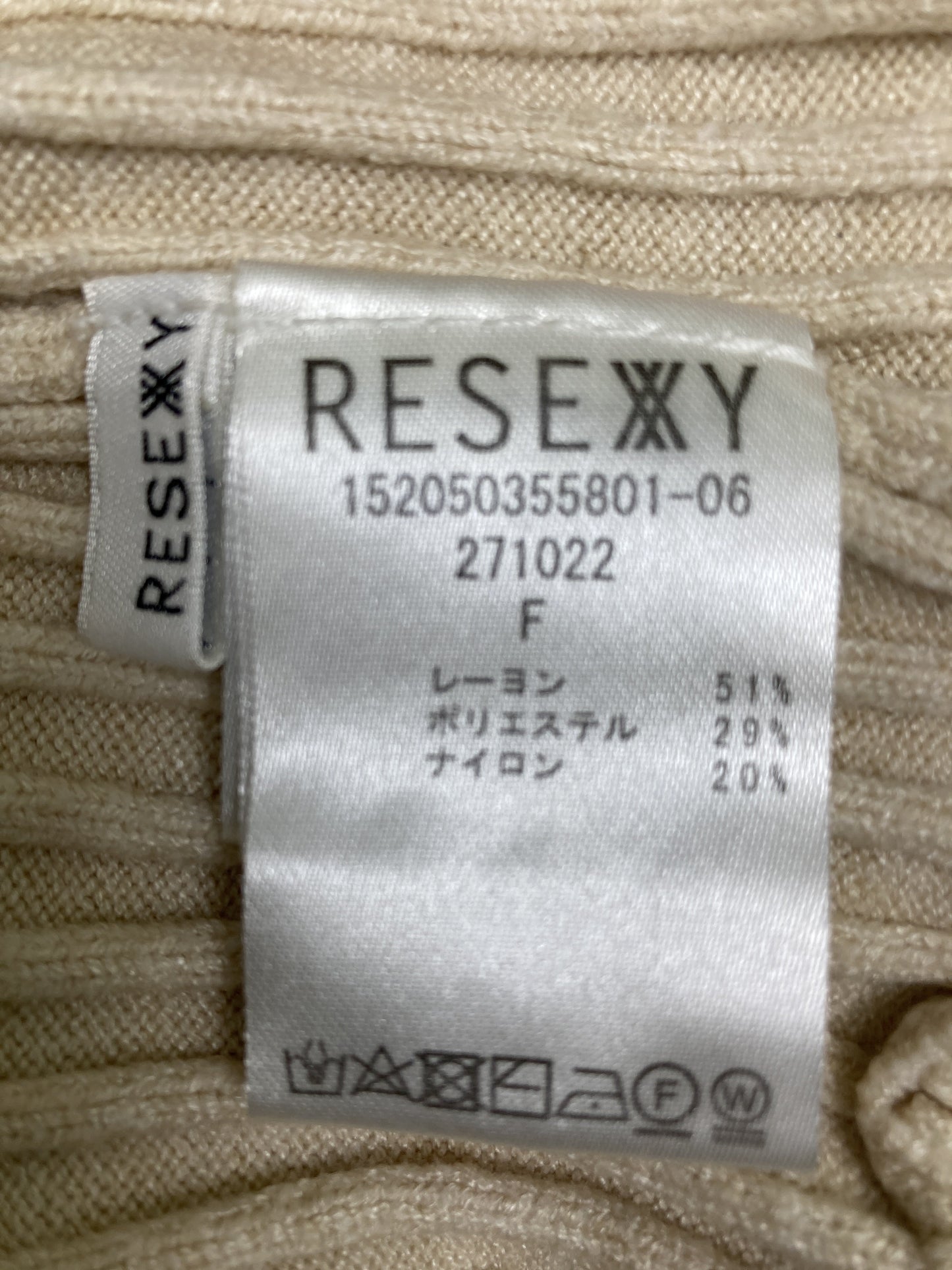 RESEXY/ワンピース/ワンピース/ドレス/ベージュ/F