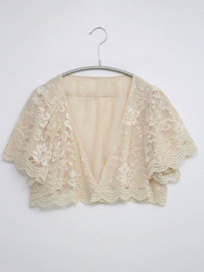カーディガン/ボレロ/トップス/アイボリー
