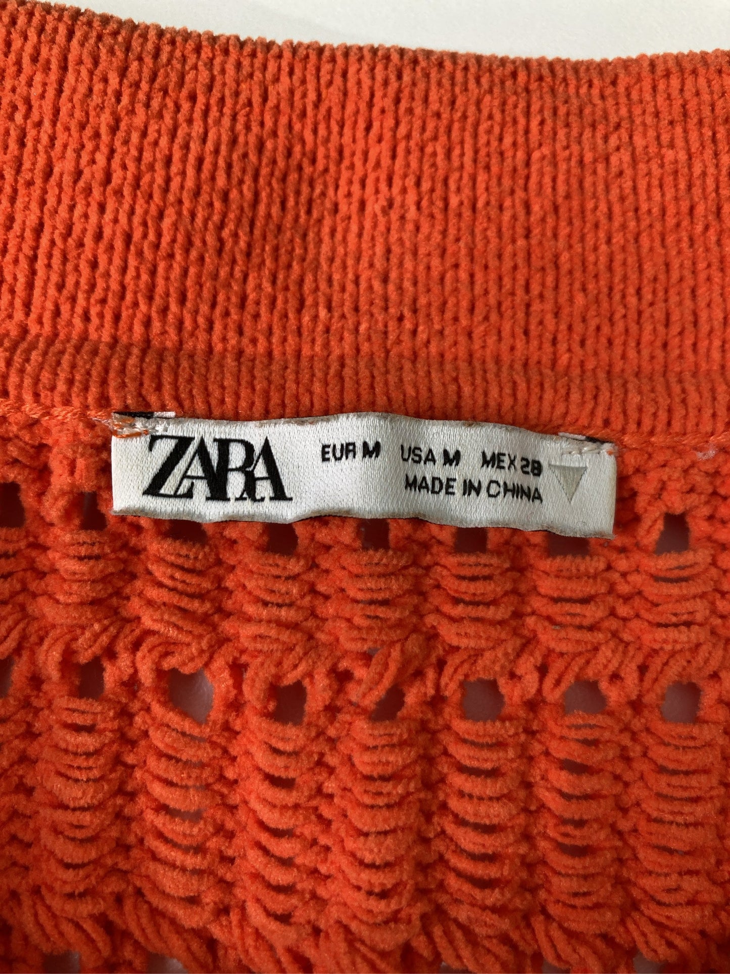 ZARA/ザラ/ニット/セーター/トップス/オレンジ/M