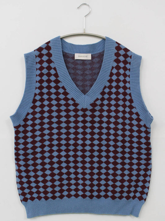 SIMPLICITE/サンプリシテ/ベスト/トップス/ブルー