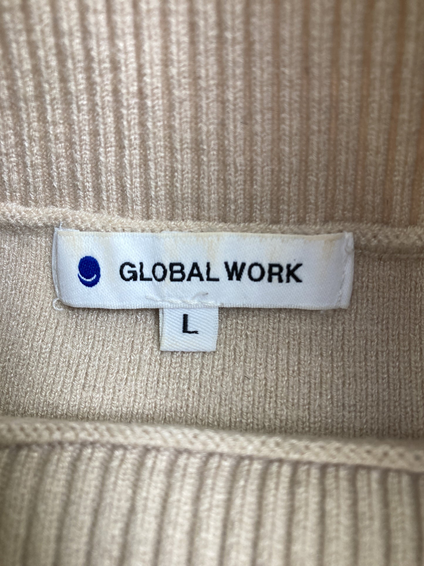 GLOBAL WORK/グローバルワーク/ニット/セーター/トップス/ベージュ/L