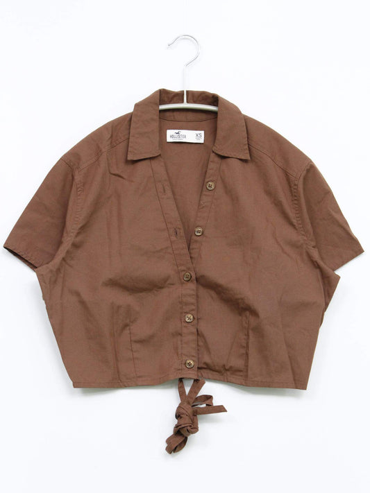 HOLLISTER/シャツ/ブラウス/トップス/ブラウン/XS