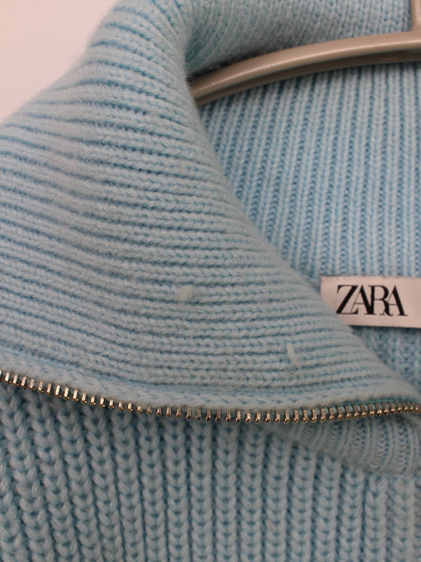 ZARA/ザラ/ニット/セーター/トップス/スカイブルー/M