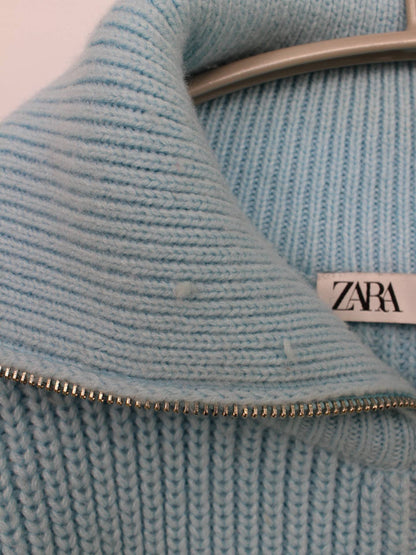 ZARA/ザラ/ニット/セーター/トップス/スカイブルー/M