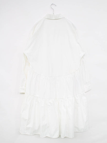 シャツワンピース/ワンピース/ドレス/ホワイト