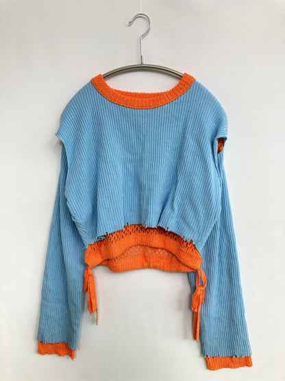 ニット/セーター/トップス/スカイブルー/FREE