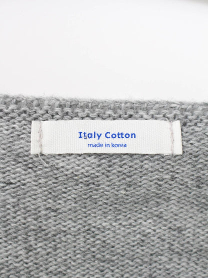 Italy cotton/カーディガン/ボレロ/トップス/グレー