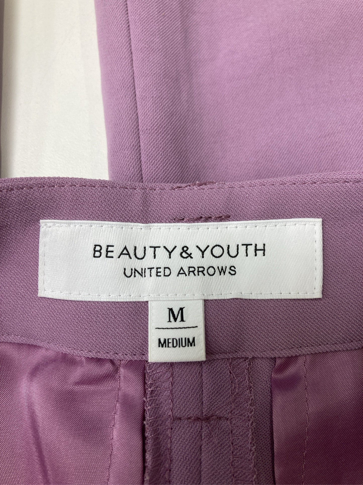 BEAUTY&YOUTH/ビューティーアンドユース/スラックス/パンツ/ピンク/M