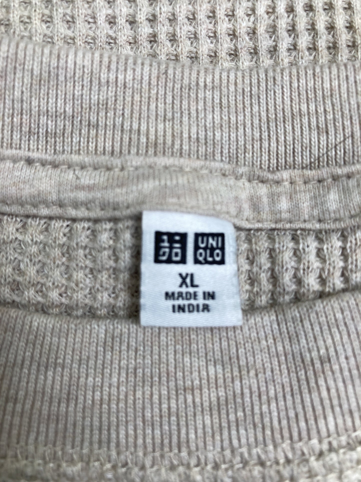 UNIQLO/ユニクロ/Tシャツ/カットソー/トップス/ベージュ/XL