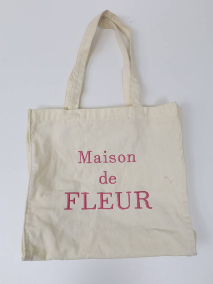 Maison de FLEUR/トートバッグ/バッグ/アイボリー/F