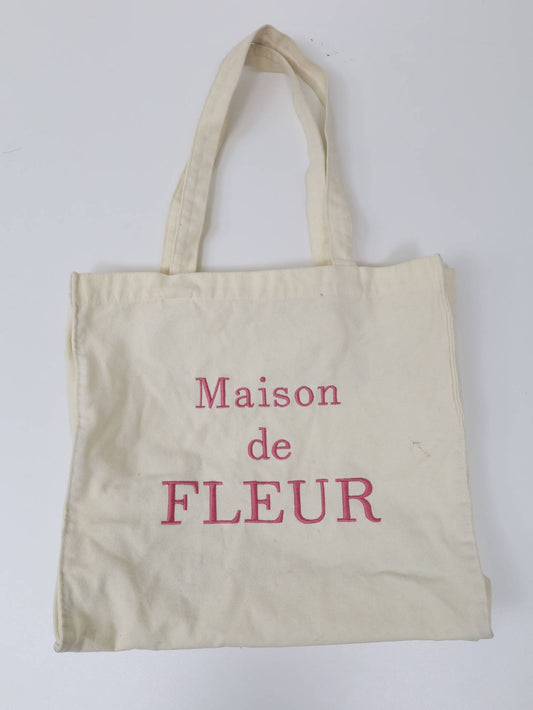 Maison de FLEUR/トートバッグ/バッグ/アイボリー/F