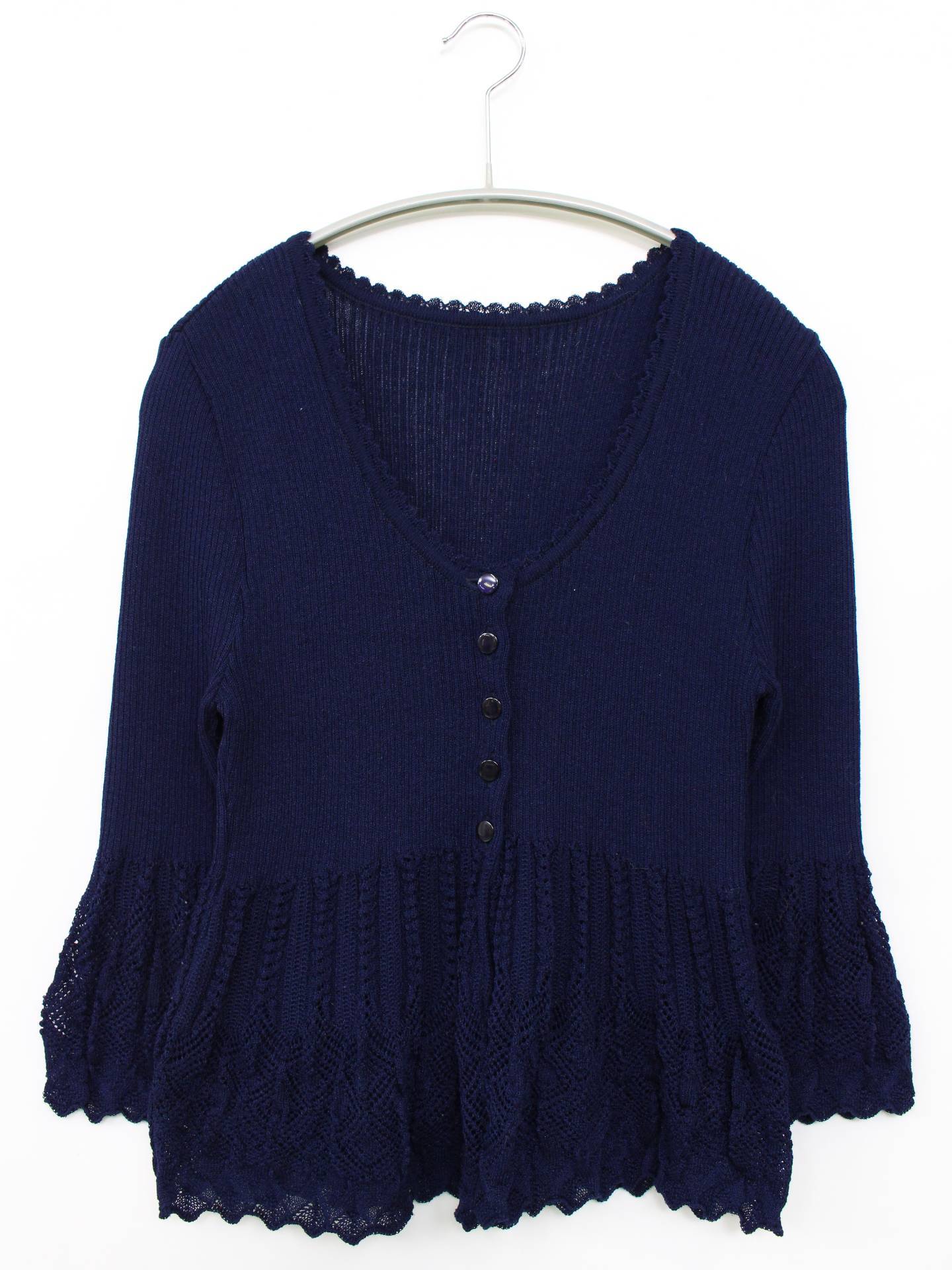 Via Faburrica/ニット/セーター/トップス/ネイビー/M