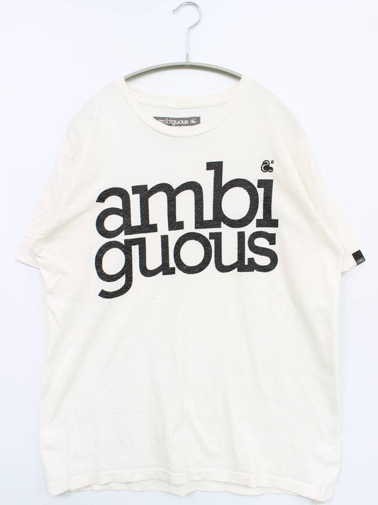 ambiguous/Tシャツ/カットソー/トップス/ホワイト/LARGE