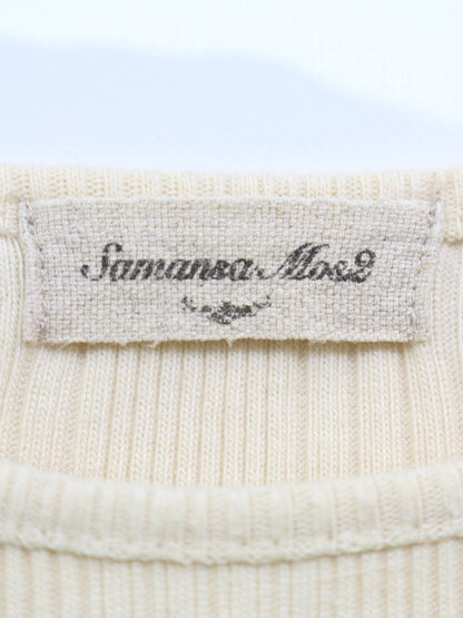 Samansa Mos2/Tシャツ/カットソー/トップス/ホワイト/F