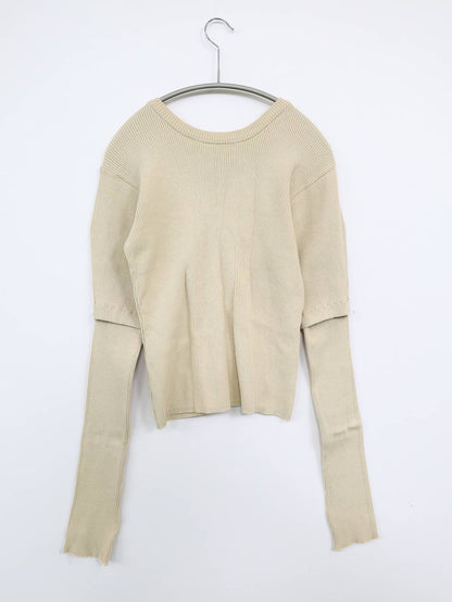 ニット/セーター/トップス/アイボリー/F