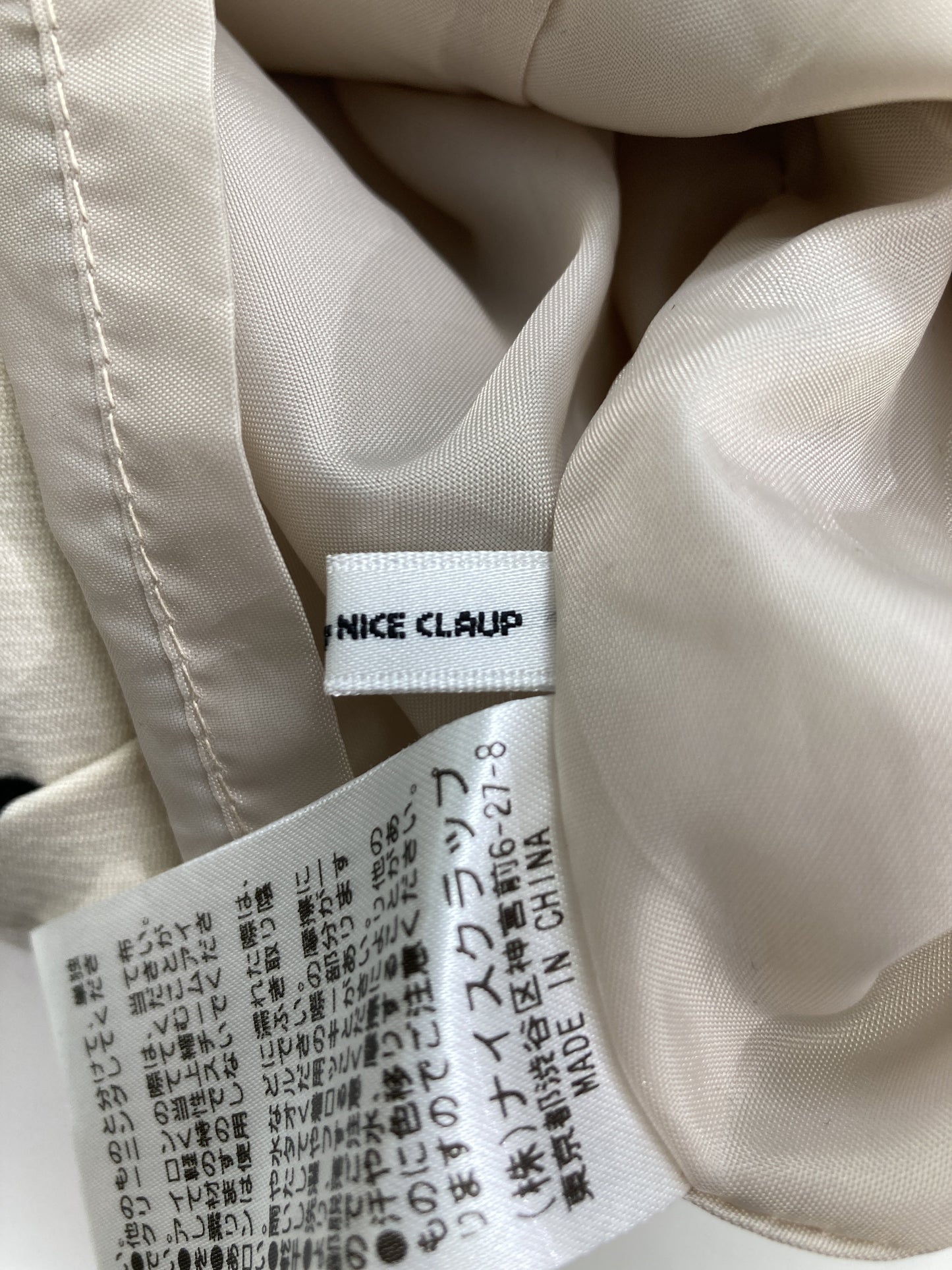 NICE CLAUP/ナイスクラップ/ワンピース/ワンピース/ドレス/ホワイト/F