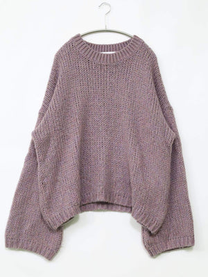 Amiur/エミレ/ニット/セーター/トップス/パープル/F
