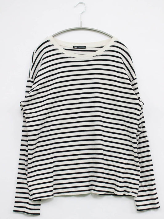 ZARA/Tシャツ/カットソー/トップス/ブラック/L