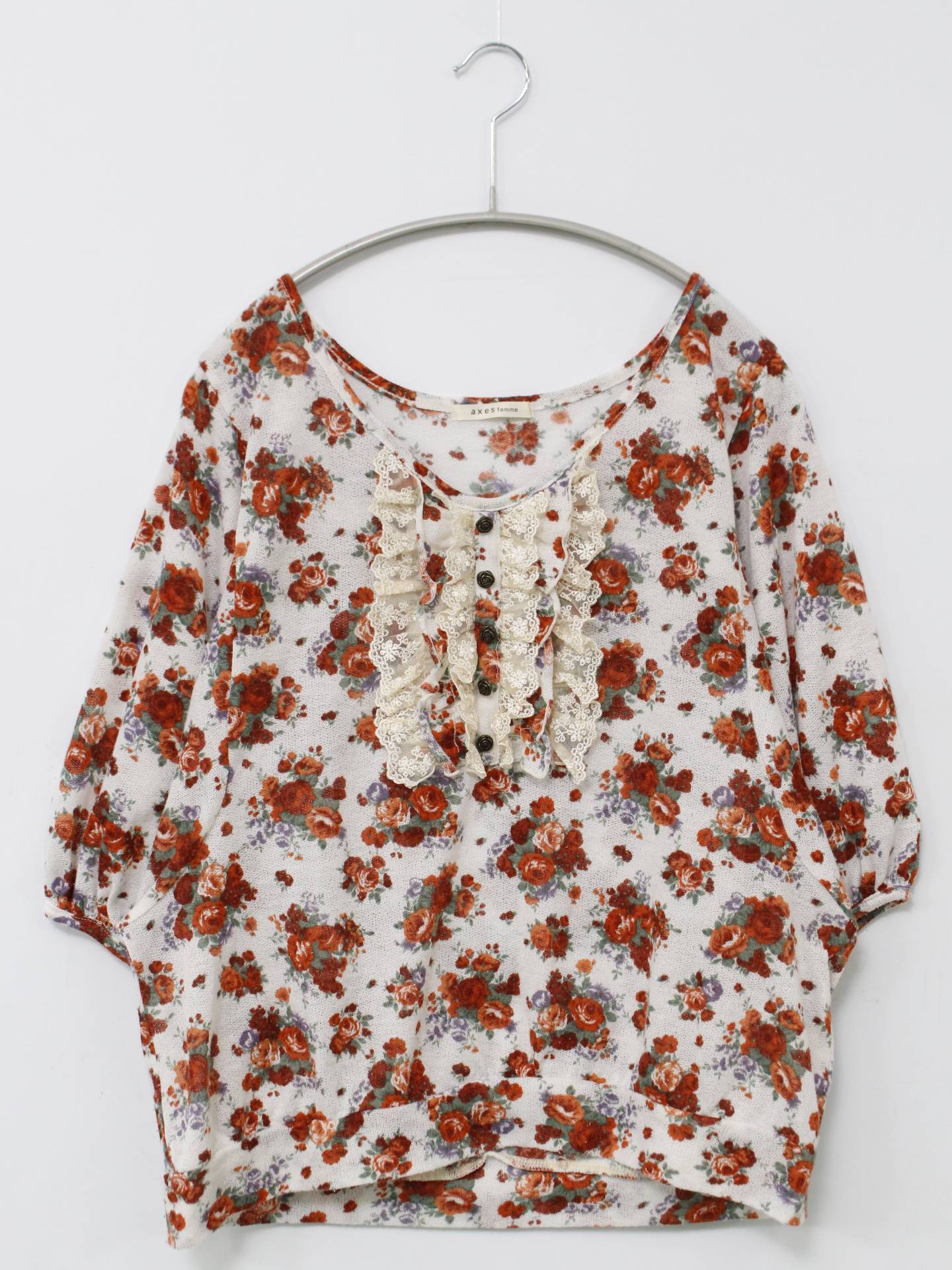 axes femme/アクシーズファム/Tシャツ/カットソー/トップス/レッド/M