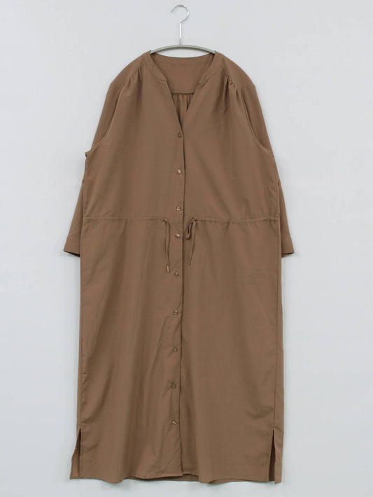 シャツワンピース/ワンピース/ドレス/ブラウン/L