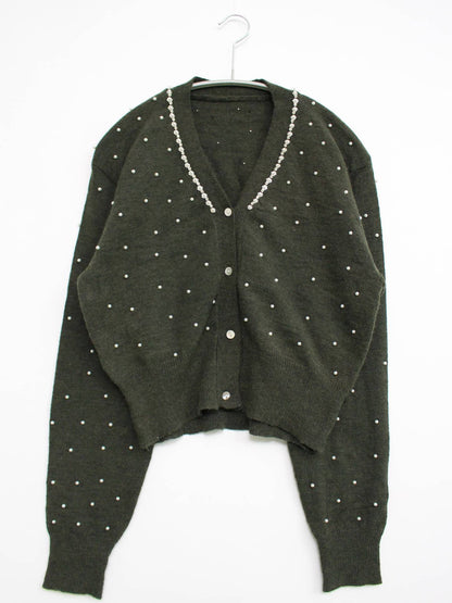 caraffinato/カーディガン/ボレロ/トップス/グリーン/S