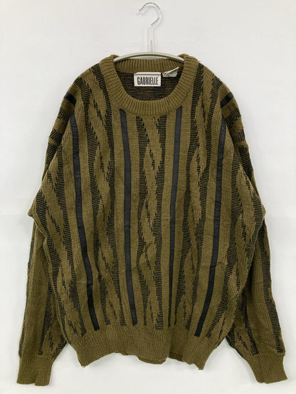 GABRIELLE/ニット/セーター/トップス/カーキ/L