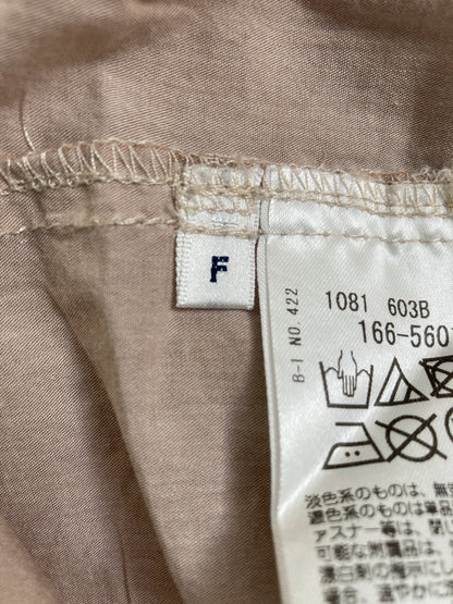 シャツワンピース/ワンピース/ドレス/ベージュ/F