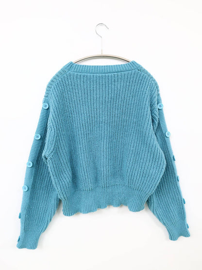ニット/セーター/トップス/スカイブルー