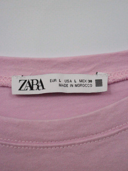 ZARA/ザラ/Tシャツ/カットソー/トップス/ピンク/L