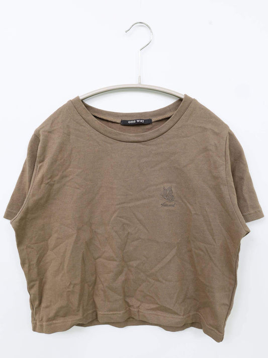 Tシャツ/カットソー/トップス/ブラウン/F