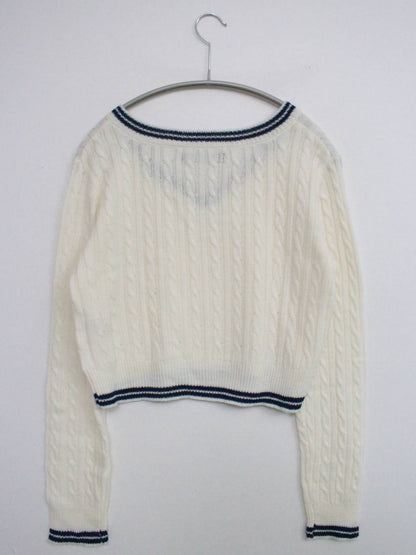 CECIL McBEE/セシルマクビー/ニット/セーター/トップス/ホワイト/M