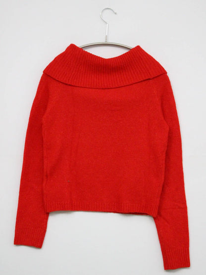 CIDER/サイダー/ニット/セーター/トップス/レッド/XS