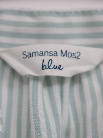 Samansa Mos2 blue/シャツワンピース/ワンピース/ドレス/ブルー/F