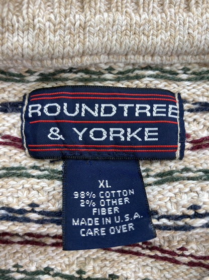 ROUNDTREE &YORKE/ニット/セーター/トップス/ホワイト/XL