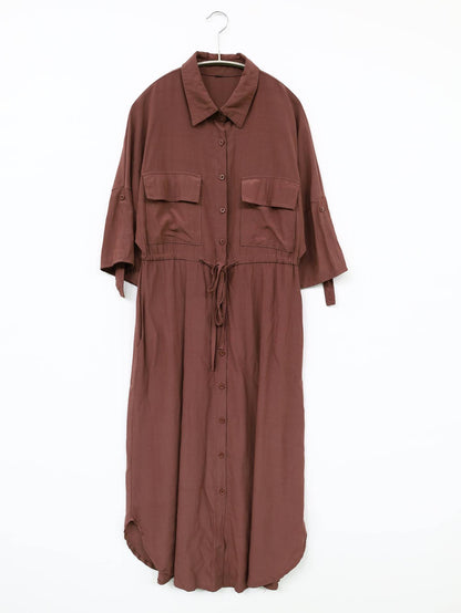 BLUE EAST/シャツワンピース/ワンピース/ドレス/ブラウン