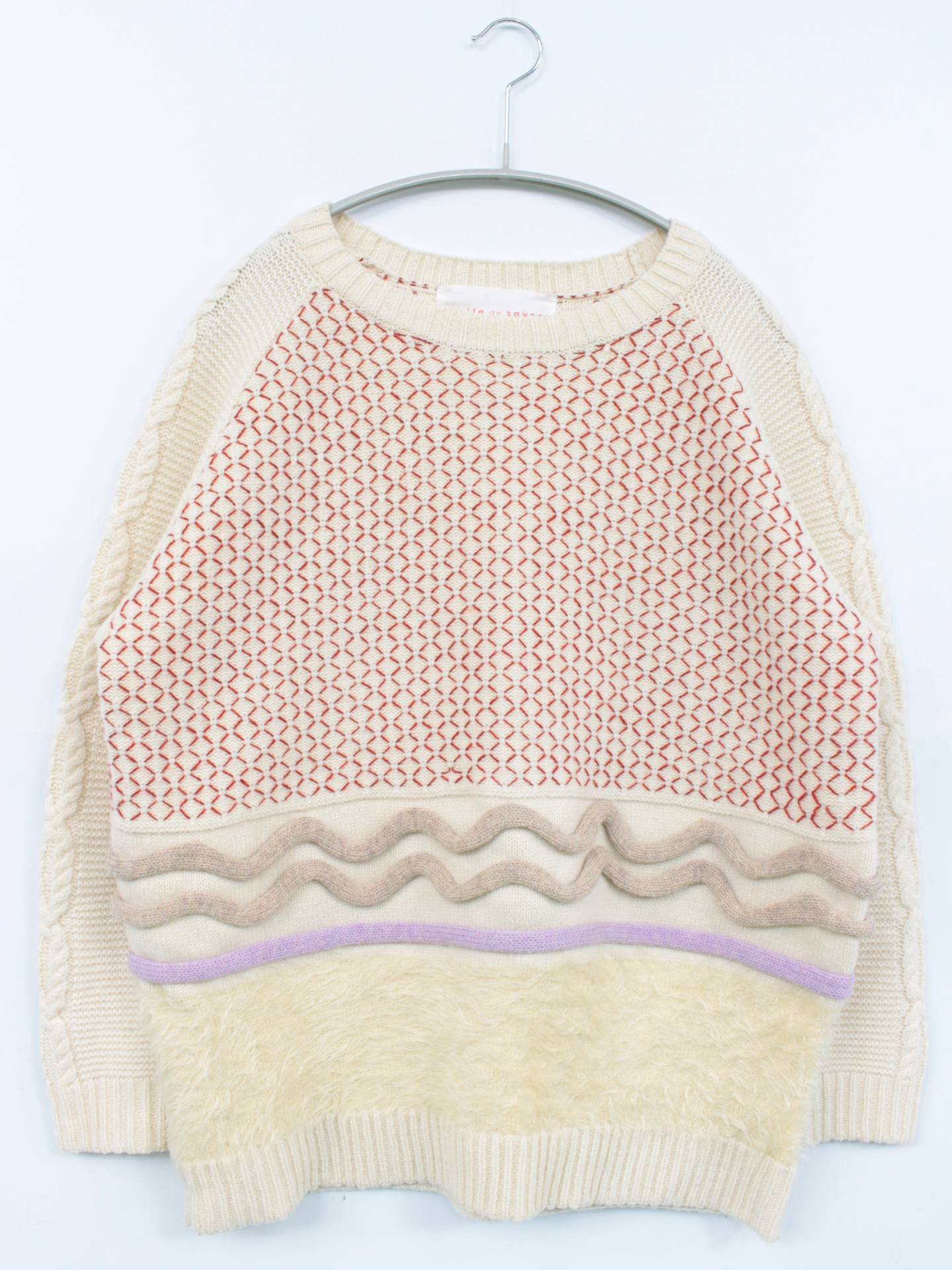 bulle de savon/ニット/セーター/トップス/アイボリー/F