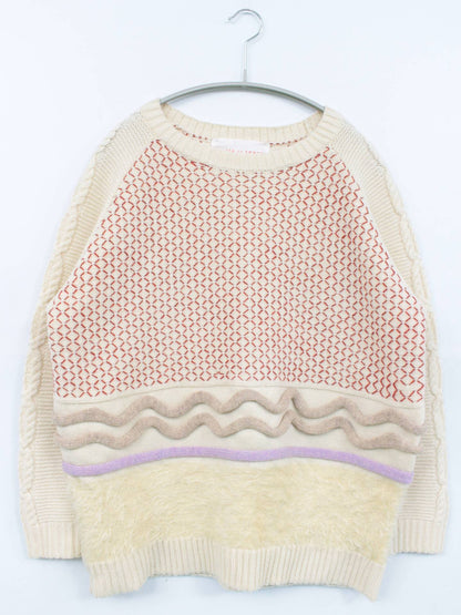 bulle de savon/ニット/セーター/トップス/アイボリー/F