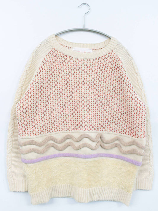 bulle de savon/ニット/セーター/トップス/アイボリー/F