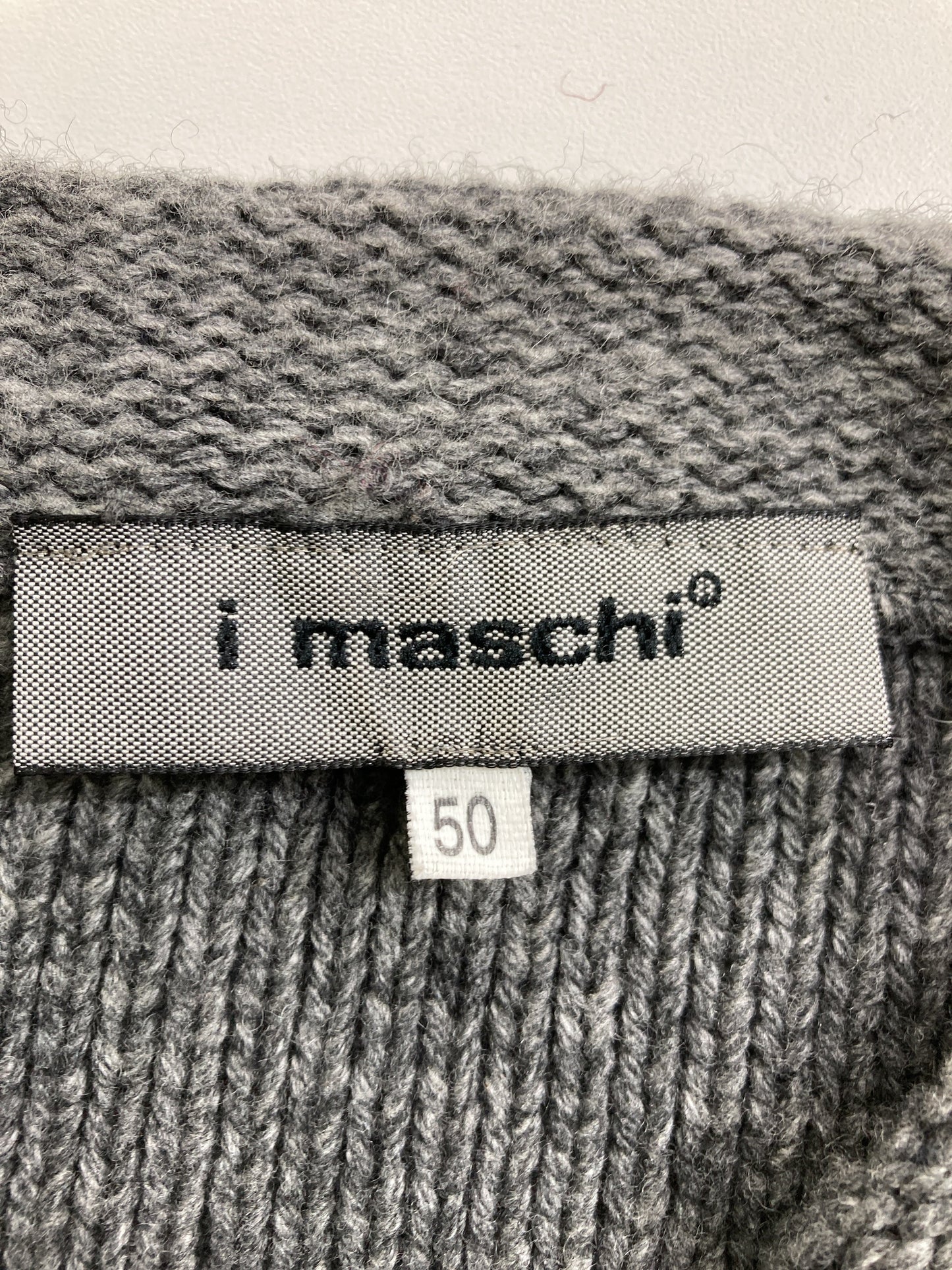 i maschi/ニット/セーター/トップス/グレー/50