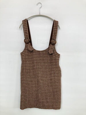 Fint/フィント/ジャンパースカート/ワンピース/ドレス/ブラウン/F