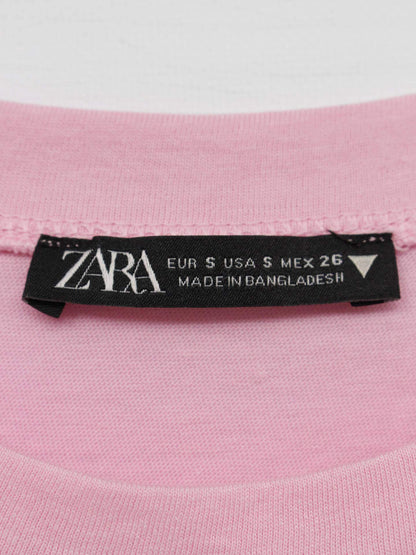 ZARA/ザラ/Tシャツ/カットソー/トップス/ピンク/S