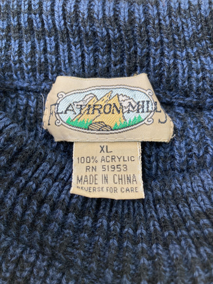 FLATIRON MILLS/ニット/セーター/トップス/ネイビー/XL