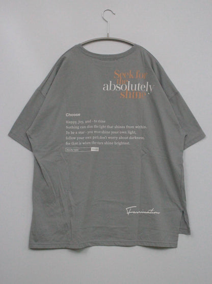 gleam/グリーム/Tシャツ/カットソー/トップス/グレー/M