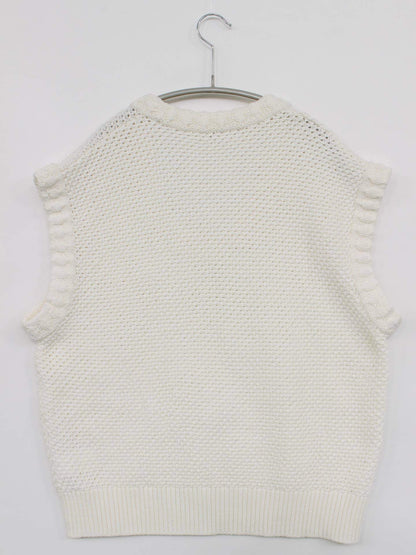 d'zzit/ベスト/トップス/ホワイト/XS