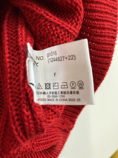 ニット/セーター/トップス/レッド/F