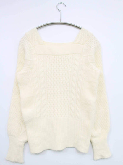 LiLiRena/ニット/セーター/トップス/ホワイト